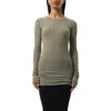 Rick Owens Grey Long Sleeve Denim T-shirt In Celadon