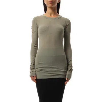 Rick Owens Women's Rib Long Sleeve T-shirt In Celadon