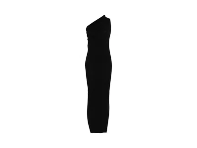 Pre-owned Rick Owens Women's  Abito In Maglia Athena Dress In Black