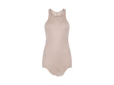 Pre-owned Rick Owens Women's  Basic Rib Tank In Flesh