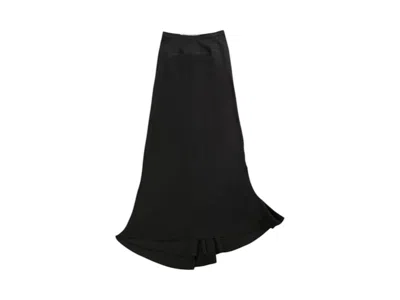 Pre-owned Rick Owens Women's  Charmeuse Calf Bias Skirt In Black