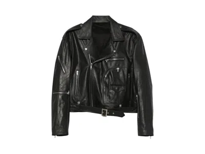 Pre-owned Rick Owens Women's  Cropped Jumbo Bauhaus Stooges Jacket In Black