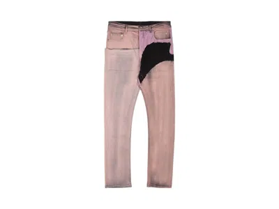 Pre-owned Rick Owens Women's  Drkshdw Bolan Banana Jeans In Faded Pink