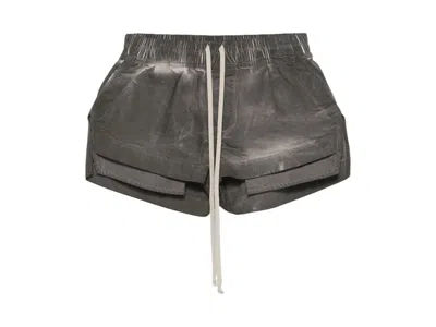 Pre-owned Rick Owens Women's  Drkshdw Denim Fog Boxer Shorts In Darkdust
