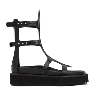 Rick Owens Woman Sandals Black Size 11 Leather