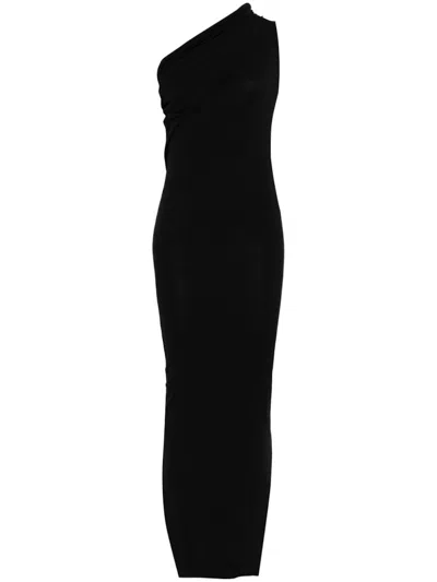 Pre-owned Rick Owens Women's  Viscose Knit Athena Dress In Dust