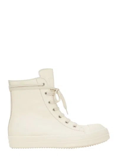Rick Owens Women  White High Top Sneakers - Women
