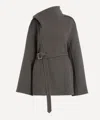 Rick Owens Women's Scarf Belted Cashmere Jacket In Gray
