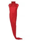 Rick Owens Edfu T Asymmetric Dress In Red