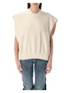 Rick Owens Beige Sleeveless Oversize Sweatshirt In Natural