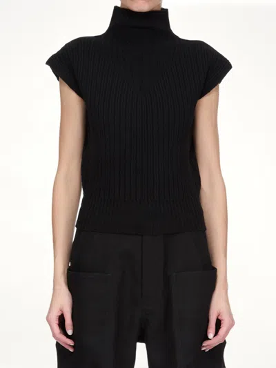 RICK OWENS WOMEN'S SL TURTLE CABLE SWEATER