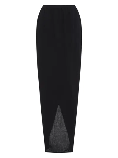 RICK OWENS WOMEN'S SOFT PILLAR LONG SKIRT
