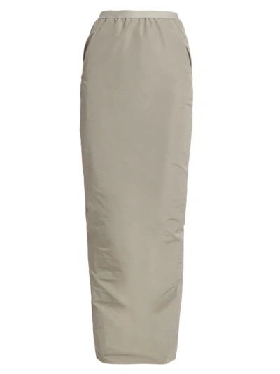 Rick Owens Women's Soft Pillar Maxi Skirt In Pearl