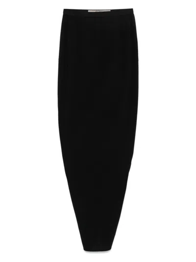 RICK OWENS WOMEN'S SOFT PILLAR WOOL LONG SKIRT