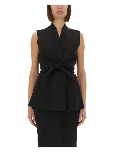 RICK OWENS WOMEN'S STRUCTURED SLEEVELESS JACKET