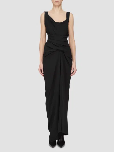 Rick Owens Women's Strutter Draped Maxi Dress In Multi