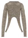 Rick Owens Metallic Finish Avant-garde Top With Dramatic Silhouette