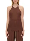 Rick Owens Women Tank Top In Brown