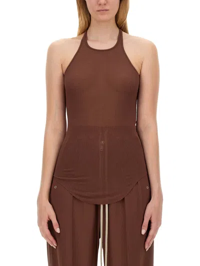 Rick Owens Women Tank Top In Brown