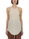 Rick Owens Women Basic Rib Tank In Neutral