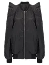 Rick Owens Womens Tec Flight Two-slip-pockets Shell Jacket Black