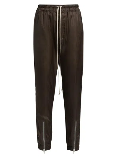 Rick Owens Women's Tecuatl Satin Track Pants In Green