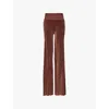 Rick Owens Brown Bias Trousers In Throat
