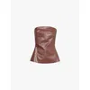 Rick Owens Brown Porterville Bustier Denim Camisole In Throat