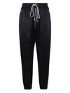 Rick Owens Luxor Satin Track Pants In Black