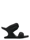 Rick Owens Twisted Cantilever Sandals 8 In Black