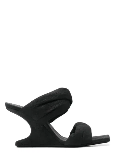 RICK OWENS WOMEN'S TWISTED CANTILEVER 8 LEATHER SANDALS