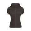 Rick Owens Sl Crater Knitted Top In Brown