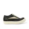 Rick Owens Black Hollywood Vintage Sneakers In Black/milk/milk