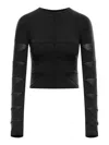 Rick Owens Women Viscose Sweater With Ribbed Workmanship