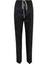 Rick Owens Drawstring Casual Pants In Black