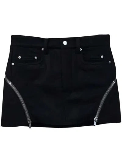 Rick Owens Women's Zip-detail Mini Skirt In Black