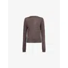 Rick Owens Womens Darkdust Biker Level Brushed Wool Knitted Jumper In Brown