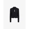 Rick Owens Womens Black Alice Peak-lapel Wool Jacket In Black