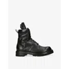 Rick Owens Womens Black Army Low Leather Ankle Boots Eur 41 / 7 Uk In Black