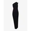 Rick Owens Womens Black Athena Sleeveless Woven Maxi Dress In Black