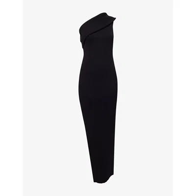Rick Owens Womens Black Athena Sleeveless Woven Maxi Dress