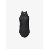 Rick Owens Womens  Basic Raw-hem Sheer Ribbed Jersey Tank Top In Black