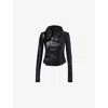 Rick Owens Womens Black Classic Biker Slim-fit Leather Jacket In Black