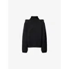 Rick Owens High Neck Long Sleeve Knit Sweater In Black