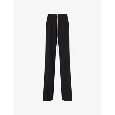 Rick Owens Womens Black Dietrich Wide-leg Woven Trousers