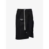 Rick Owens Womens Black Dracca Asymmetric-hem Wool Midi Skirt In Black