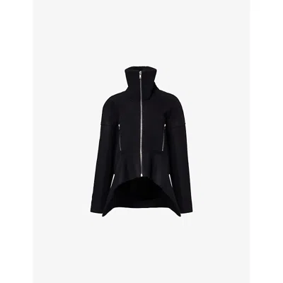 Rick Owens Womens Black Draculimo Brushed Wool Jacket