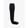 Rick Owens Womens Black Edfu Slim-fit Woven Maxi Skirt In Black