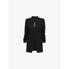 Rick Owens Womens Black Extreme Soft Single-breasted Wool Blazer In Black
