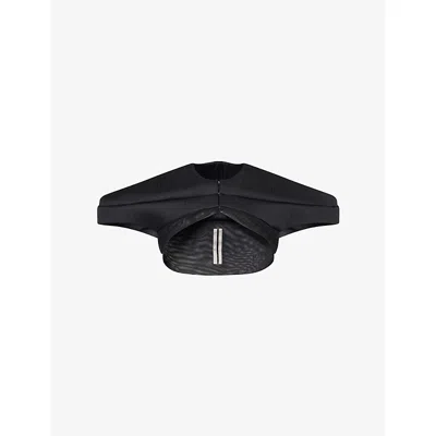 Rick Owens Womens  Fender Structured Cropped Woven Jacket In Black